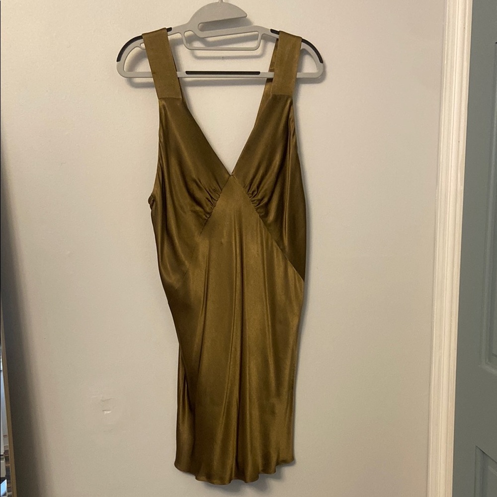 Shona Joy La Lune Olive Mini Dress